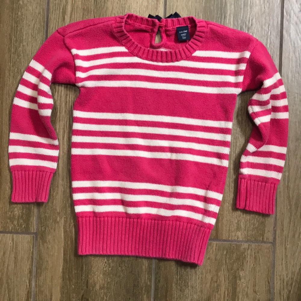 Gap Pink Striped Tunic Sweater in 3t